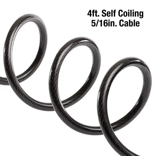 Master Lock Bike Lock Cable with Combination Black, 8143D - 2