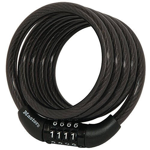 Master Lock Bike Lock Cable with Combination Black, 8143D - 1
