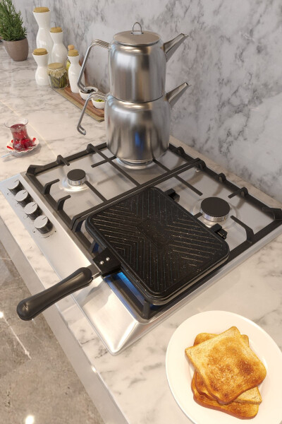 Master Toaster Granite Cast Iron Stove Top Hand Toast Machine St-101 - 5