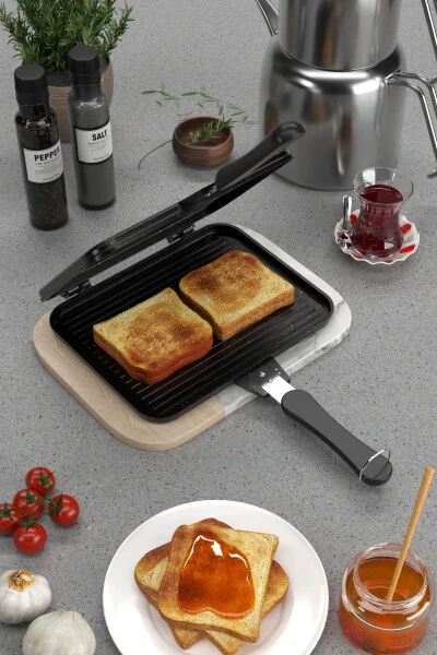 Master Toaster Granite Cast Iron Stovetop Hand Toaster St-101 - STEVIG