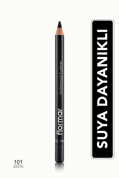 Mat Bitişli Suya Dayanıklı Göz Kalemi (SİYAH) - Waterproof Eyeliner - 101 Black Ice - 8690604109012-101 BLACK ICE - 6