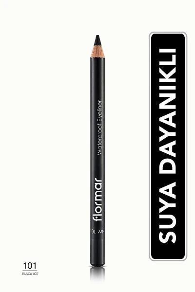 Mat Bitişli Suya Dayanıklı Göz Kalemi (SİYAH) - Waterproof Eyeliner - 101 Black Ice - 8690604109012-101 BLACK ICE - 1
