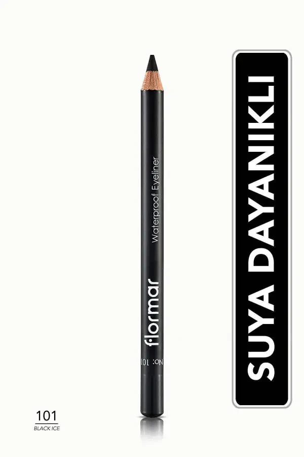 Mat Bitişli Suya Dayanıklı Göz Kalemi (SİYAH) - Waterproof Eyeliner - 101 Black Ice - 8690604109012-101 BLACK ICE - 1