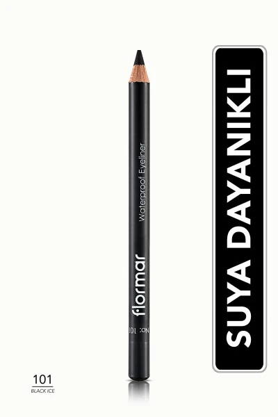 Mat Bitişli Suya Dayanıklı Göz Kalemi (SİYAH) - Waterproof Eyeliner - 101 Black Ice - 8690604109012-101 BLACK ICE - 11