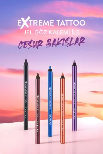 Mat Kalıcı Göz Kalemi (BORDO) - Extreme Tattoo Gel Pencil - 005 Very Berry - 8682536028875 - 005 VERY BERRY - 2