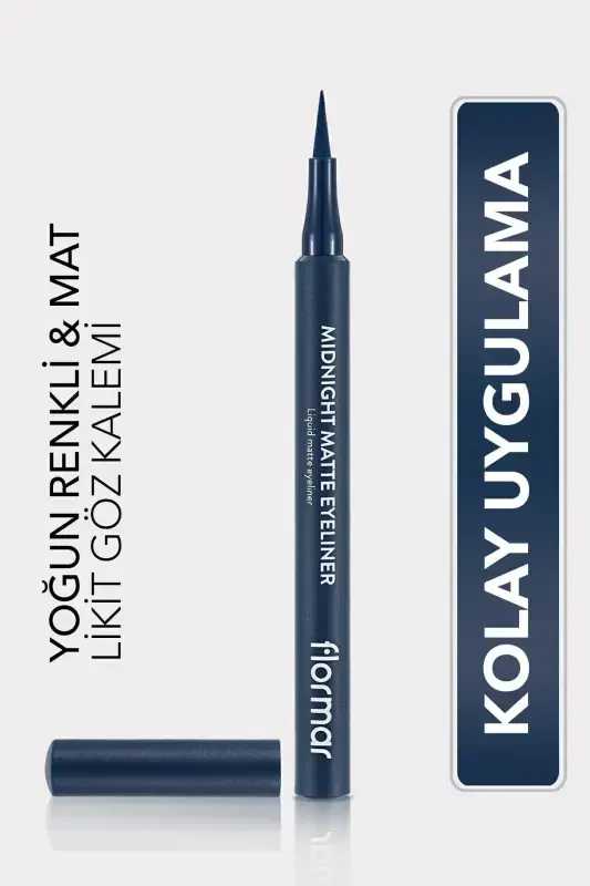 Mat Lab bo'yoqli qalam Eyeliner (KO'K) - Midnight Matte Eyeliner - 003 Dark Blue - 8690604641666-003 DARK BLUE - 1