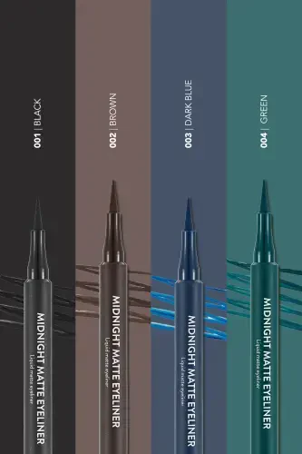 Mat Lab bo'yoqli qalam Eyeliner (KO'K) - Midnight Matte Eyeliner - 003 Dark Blue - 8690604641666-003 DARK BLUE - 3