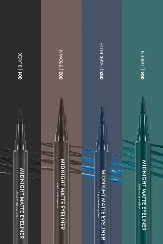 Mat Lab bo'yoqli qalam Eyeliner (KO'K) - Midnight Matte Eyeliner - 003 Dark Blue - 8690604641666-003 DARK BLUE - 3