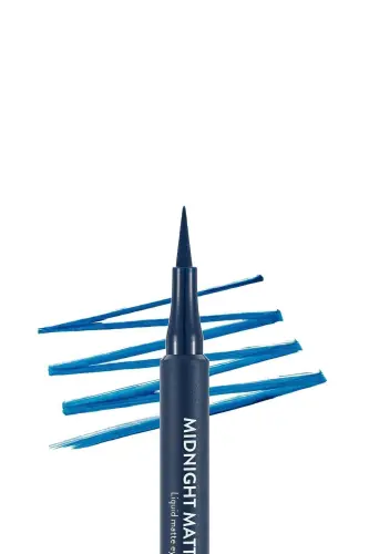 Mat Likit Kalem Eyeliner (LACİVERT) - Midnight Matte Eyeliner - 003 Dark Blue - 8690604641666-003 DARK BLUE - FLORMAR (1)