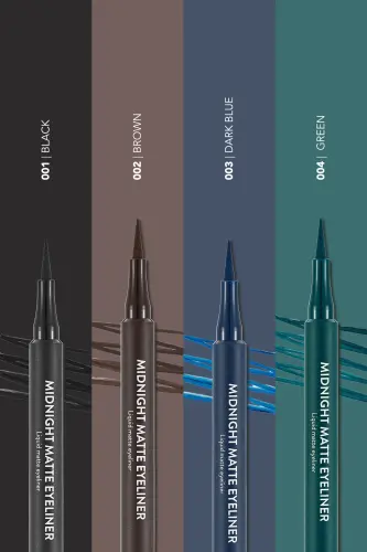 Mat Likit Kalem Eyeliner (SİYAH) - Midnight Matte Eyeliner - 001 Black - 8690604532292 - 001 BLACK - 3