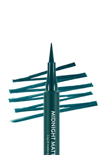 Mat Likit Kalem Eyeliner (YEŞİL) - Midnight Matte Eyeliner - 004 Green - 8690604641673 - 004 GREEN - 2
