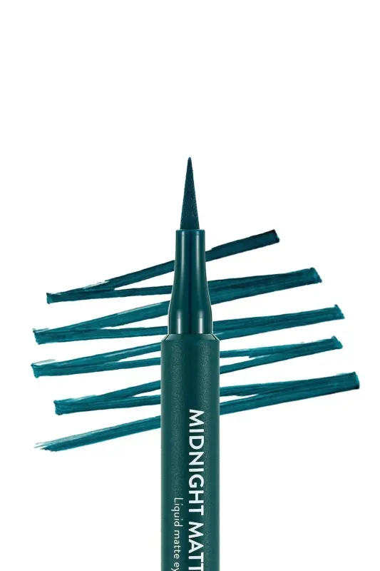 Mat Likit Kalem Eyeliner (YEŞİL) - Midnight Matte Eyeliner - 004 Green - 8690604641673 - 004 GREEN - 2