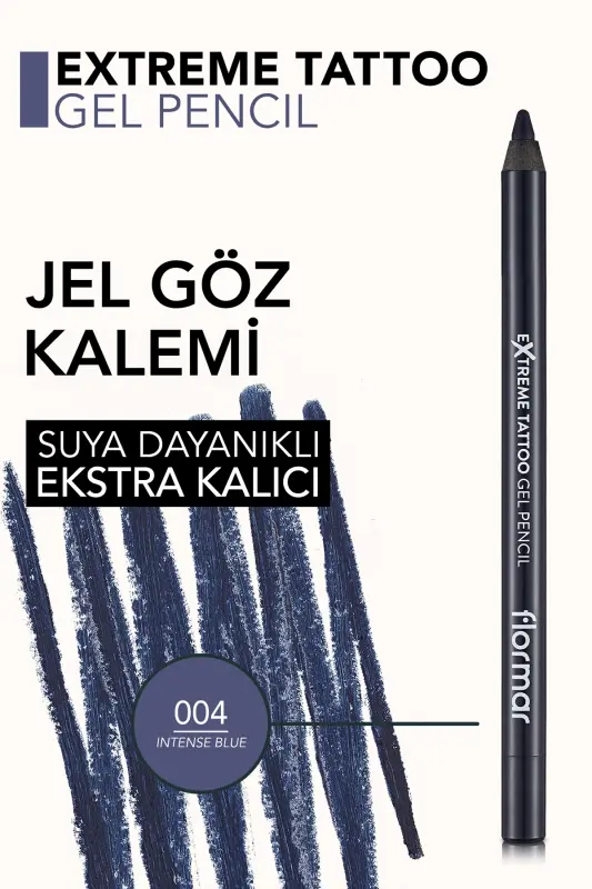 Mat Qol qalami (KO'K) - Extreme Tattoo Gel Pencil - 004 Intense Blue - 8682536028868-004 INTENSE BLUE - 6