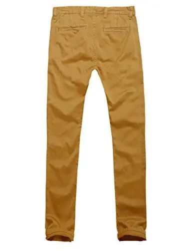 Match Mens Slim Tapered Flat Front Casual Pants - 4