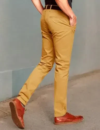 Match Mens Slim Tapered Flat Front Casual Pants - 7