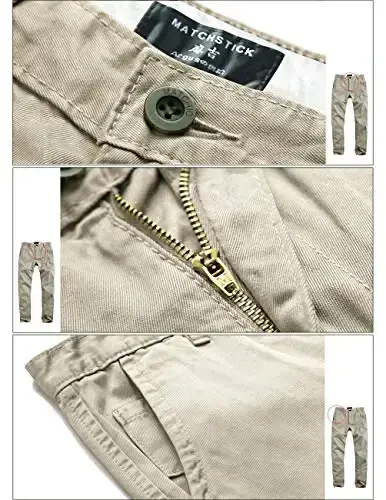 Match Men's Slim Tapered Stretchy Casual Pants #8105 - 5