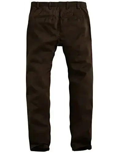 Match Mens Slim Tapered Flat Front Casual Pants - 4
