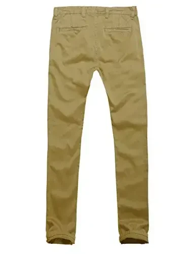Match Mens Slim Tapered Flat Front Casual Pants - 4