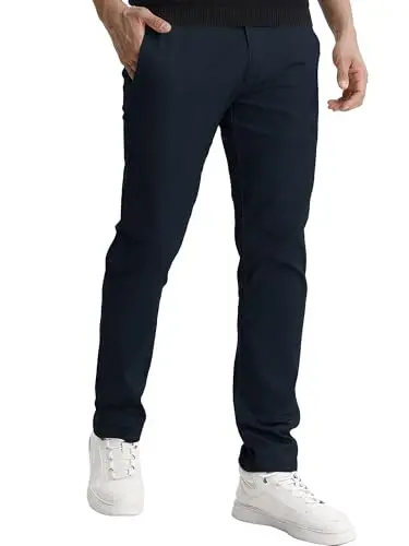 Match Men's Slim Tapered Stretchy Casual Pants - 2