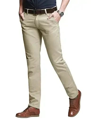 Match Men's Slim Tapered Stretchy Casual Pants 