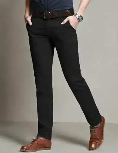 Match Men's Slim Tapered Stretchy Casual Pants - 6