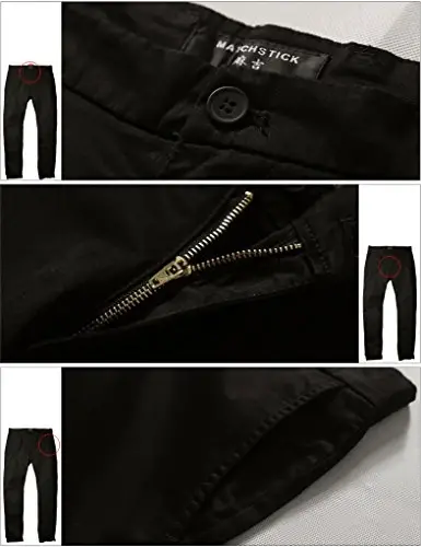 Match Men's Slim Tapered Stretchy Casual Pants - 4