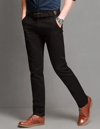 Match Men's Slim Tapered Stretchy Casual Pants - 6