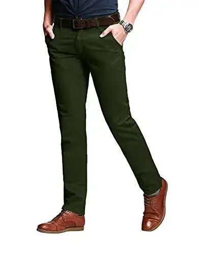 Match Men's Slim Tapered Stretchy Casual Pants 