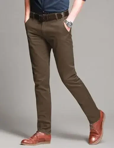 Match Men's Slim Tapered Stretchy Casual Pants - 6