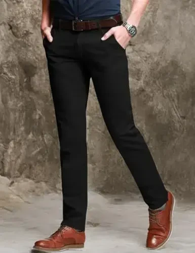 Match Men's Slim Tapered Stretchy Casual Pants - 6