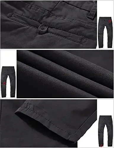 Match Men's Slim Tapered Stretchy Casual Pants #8105 - 5