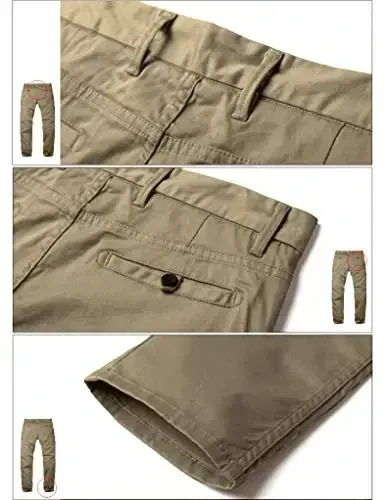 Match Men's Slim Tapered Stretchy Casual Pants - 6