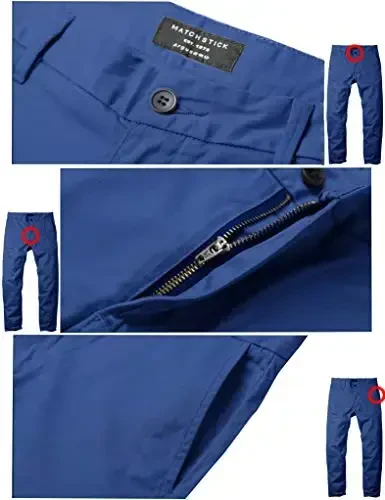 Match Men's Slim Tapered Stretchy Casual Pants #8105 - 4