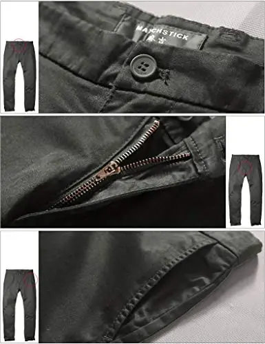Match Men's Slim Tapered Stretchy Casual Pants - 4