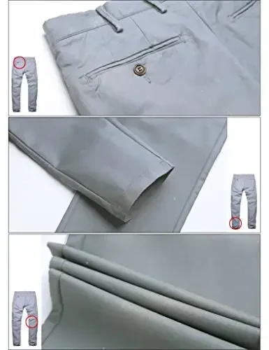 Match Men's Slim Tapered Stretchy Casual Pants - 6