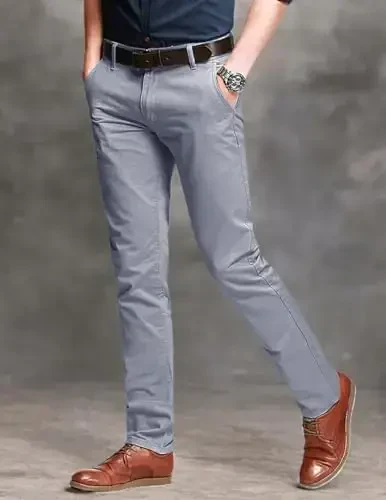 Match Men's Slim Tapered Stretchy Casual Pants - 6