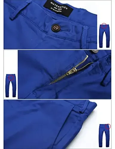 Match Men's Slim Tapered Stretchy Casual Pants - 4