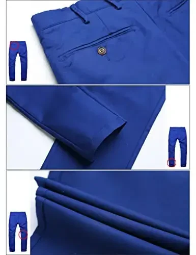 Match Men's Slim Tapered Stretchy Casual Pants - 5