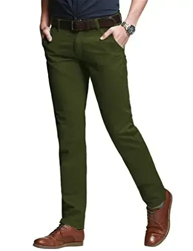 Match Men's Slim Tapered Stretchy Casual Pants #8105 - 1