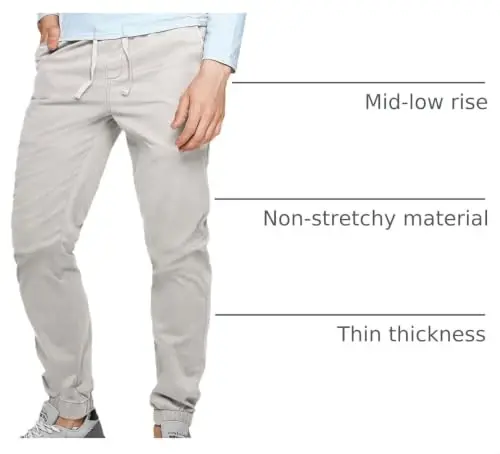 Match Men's Chino Jogger Pants - 3
