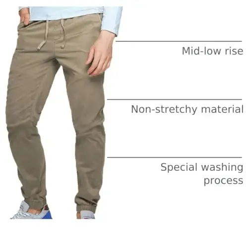 Match Men's Chino Jogger Pants - 3