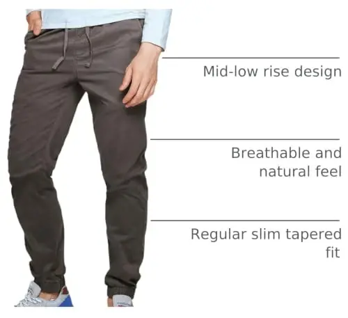 Match Men's Chino Jogger Pants - 3