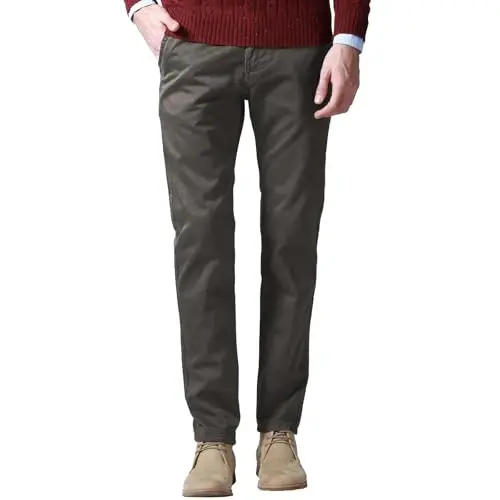 Match Mens Regular-Fit Casual Flat Front Chino Pants | Straight Leg, 100% Cotton, 5-Pocket Design, Office Wear, Weekend Casual, Daily Wear,Twill Fabric 