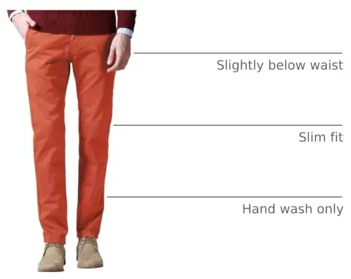 Match Mens Regular-Fit Casual Flat Front Chino Pants | Straight Leg, 100% Cotton, 5-Pocket Design, Office Wear, Weekend Casual, Daily Wear,Twill Fabric - 4