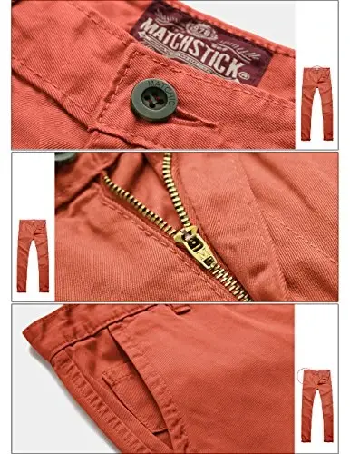 Match Mens Regular-Fit Casual Flat Front Chino Pants | Straight Leg, 100% Cotton, 5-Pocket Design, Office Wear, Weekend Casual, Daily Wear,Twill Fabric - 6