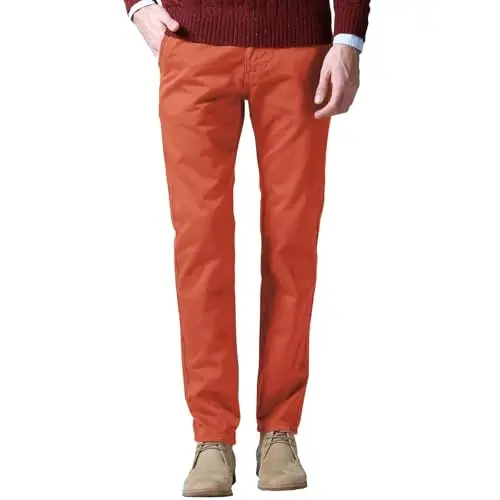 Match Mens Regular-Fit Casual Flat Front Chino Pants | Straight Leg, 100% Cotton, 5-Pocket Design, Office Wear, Weekend Casual, Daily Wear,Twill Fabric 