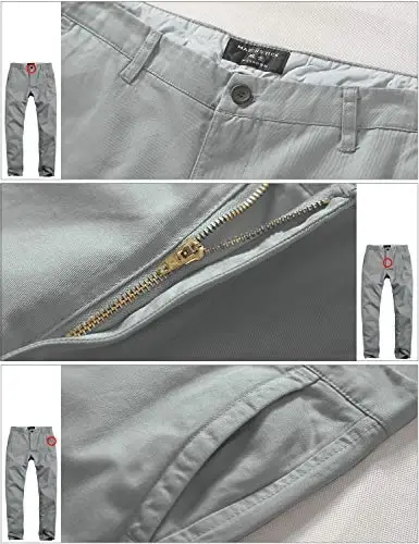 Match Mens Regular-Fit Casual Flat Front Chino Pants | Straight Leg, 100% Cotton, 5-Pocket Design, Office Wear, Weekend Casual, Daily Wear,Twill Fabric - 6