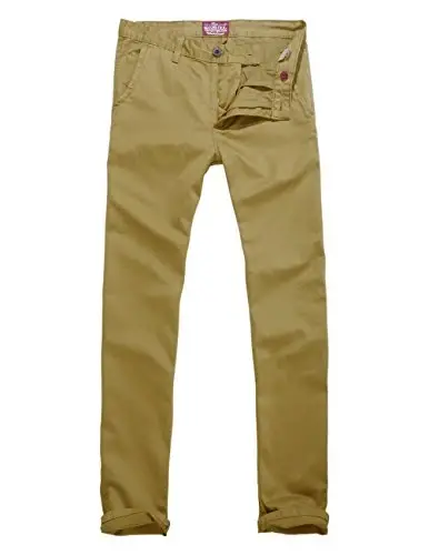 Match Mens Regular-Fit Casual Flat Front Chino Pants | Straight Leg, 100% Cotton, 5-Pocket Design, Office Wear, Weekend Casual, Daily Wear,Twill Fabric - 3