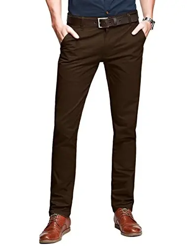Match Mens Regular-Fit Casual Flat Front Chino Pants | Straight Leg, 100% Cotton, 5-Pocket Design, Office Wear, Weekend Casual, Daily Wear,Twill Fabric 