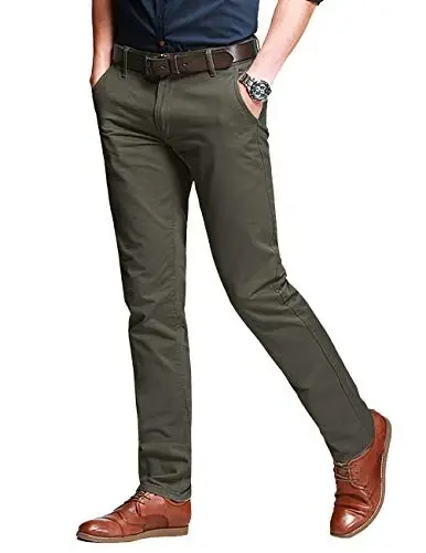 Match Mens Regular-Fit Casual Flat Front Chino Pants | Straight Leg, 100% Cotton, 5-Pocket Design, Office Wear, Weekend Casual, Daily Wear,Twill Fabric - MATCH (1)